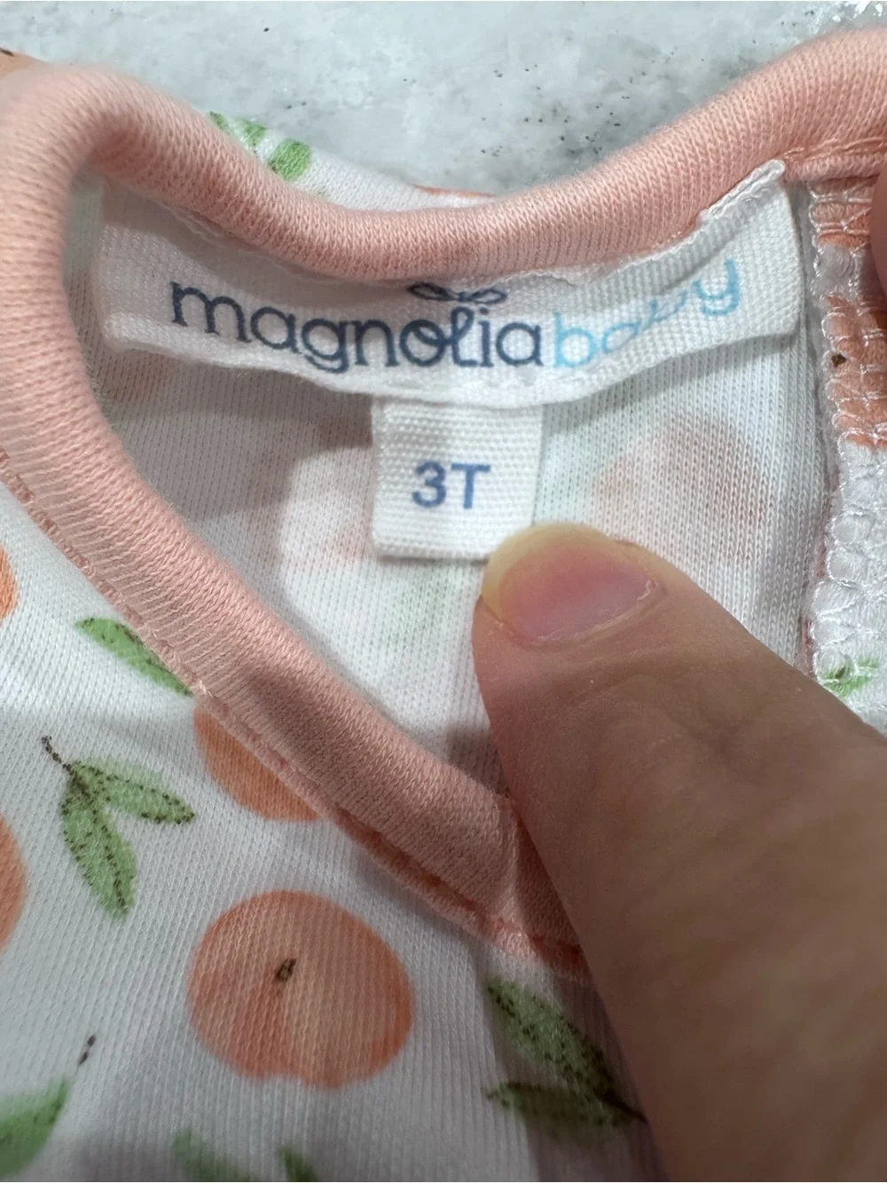 Magnolia White with Peach Dress